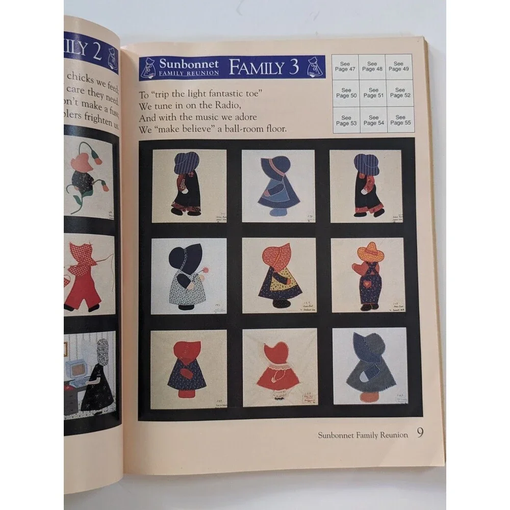 Sunbonnet Family Reunion Album 1 (1989) 125 Designs House of White Birches Quilt